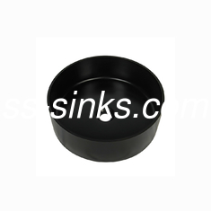 quartz noir Undermount de 410mm autour d'évier de cuisine simple de cuvette avec le revêtement