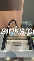 Evier de cuisine en acier inoxydable fonctionnel sous-monté avec accessoires