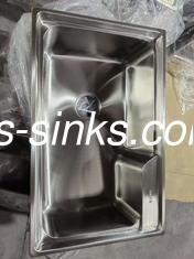 OEM évier de cuisine à monture supérieure avec emplacement du drain arrière et bassins doubles en taille OEM