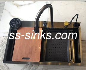 Beau évier en acier inoxydable argenté 304 pour les cuisines modernes et classiques