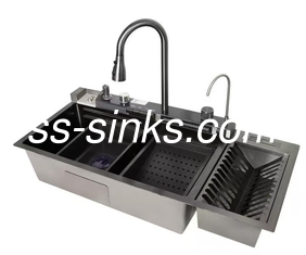 Accessoires de grille inclus 18/10 évier de cuisine en acier inoxydable à coin de chrome/nickel