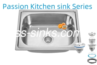 21 cm de profondeur de bol, tablier, évier en acier inoxydable, évier de cuisine, 3,5 pouces d'ouverture de drain pour la performance