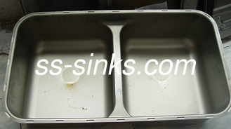 Évier d'une seule pièce de cuvette du moule solides solubles d'évier de cuisine ISO9001 double