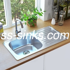 Bassin de main de lavage d'acier inoxydable de cuisine de ménage simple avec le plat