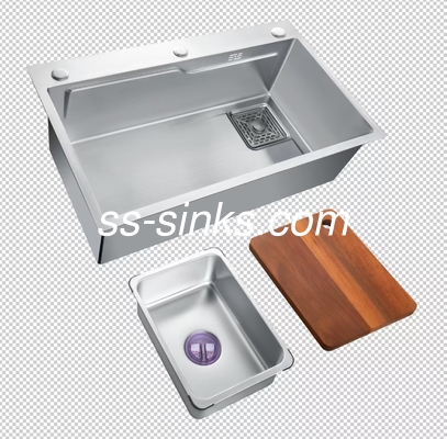 Evier de cuisine en acier inoxydable à coin poli 18G pour cuisines compactes
