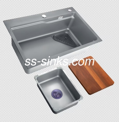 Evier de cuisine en acier inoxydable à coin poli 18G pour cuisines compactes
