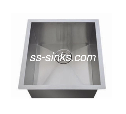 OEM sous-monté évier de cuisine en acier inoxydable 14-1 / 2 * 17 '' Taille interne bocal unique avec drainboard