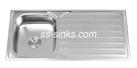 Taille OEM haut monté évier de cuisine Singl Bowl avec drainboard Taille minimale de l'armoire 33 pouces