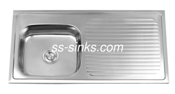 Taille OEM haut monté évier de cuisine Singl Bowl avec drainboard Taille minimale de l'armoire 33 pouces