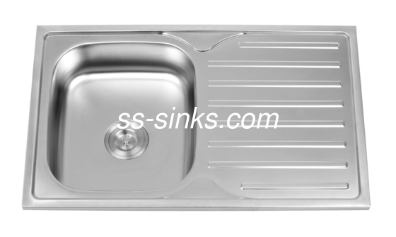 Taille OEM haut monté évier de cuisine Singl Bowl avec drainboard Taille minimale de l'armoire 33 pouces