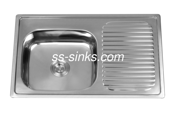 Taille OEM haut monté évier de cuisine Singl Bowl avec drainboard Taille minimale de l'armoire 33 pouces