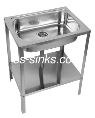 Montée supérieure évier en acier inoxydable support de finition brossé hauteur 75 cm