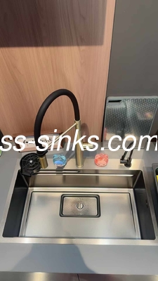 en acier inoxydable 304 barre simple bol haut monté moderne évier de cuisine