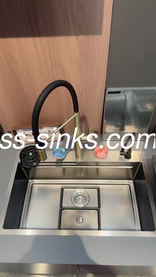 en acier inoxydable 304 barre simple bol haut monté moderne évier de cuisine