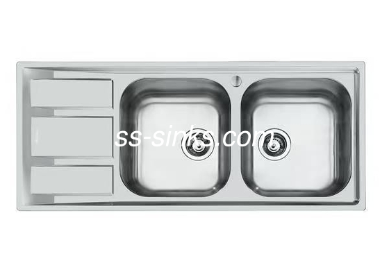 Cuisiner en acier inoxydable avec drainboard résistant à la rouille durable