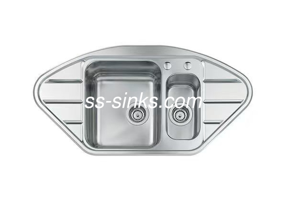 Résistant à la rouille et durable coin évier de cuisine en acier inoxydable avec accessoire drain