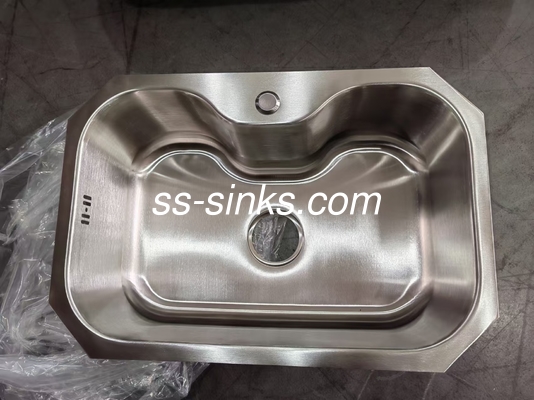 SUS304 évier en acier inoxydable de qualité haute cuisine avec drain résistant à la corrosion