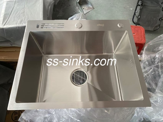 K-20000 évier de cuisine à monture supérieure avec un trou de robinet et une profondeur de bol de 21 cm