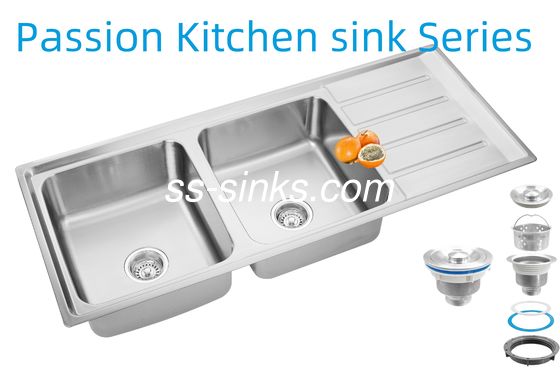 1200 X 500 mm coin cuisine en acier inoxydable évier de drainage arrière placement pour votre cuisine de restaurant