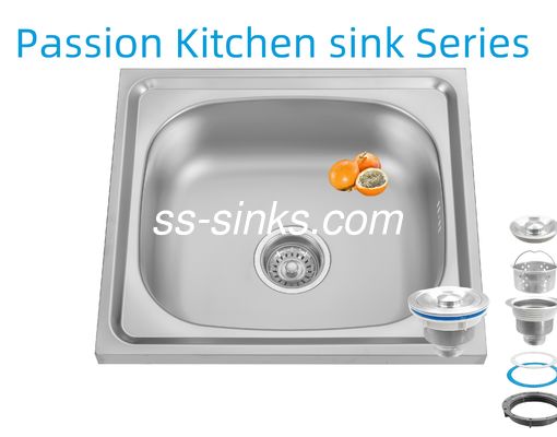 Style de design moderne évier de cuisine surmonté avec 3,5 pouces d'ouverture de drainage et forme de bol rectangulaire