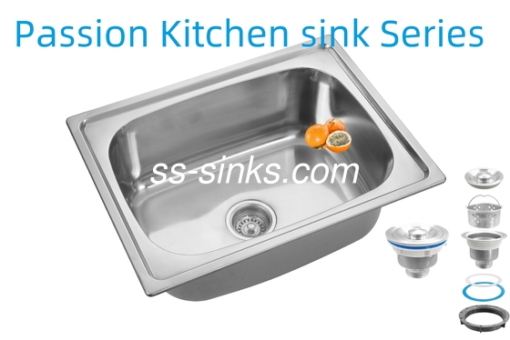 21 cm de profondeur de bol, tablier, évier en acier inoxydable, évier de cuisine, 3,5 pouces d'ouverture de drain pour la performance