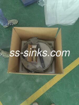 Évier rond de salle de bain en acier inoxydable 304 de 3 mm avec robinet, OEM