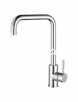 Robinet mobile d'évier de cuisine de poignée de Chrome 1,8 gallons par minute