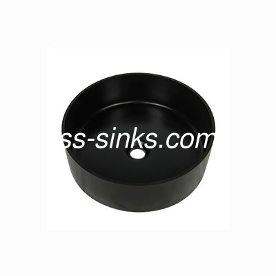 quartz noir Undermount de 410mm autour d'évier de cuisine simple de cuvette avec le revêtement