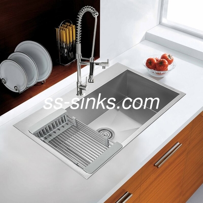 R10 éviers de cuisine faits main simples de la cuvette solides solubles 33