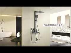 Hôtel salle de bains douche pluie en acier inoxydable ensemble miroir noir polissage